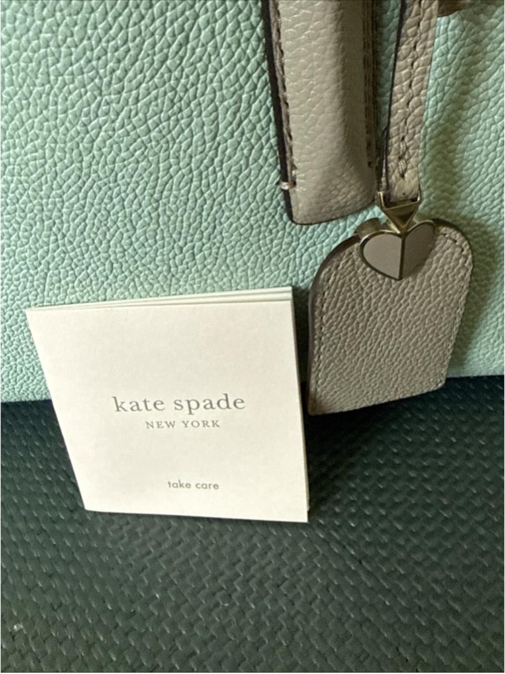 Kate Spade New York Margaux Mini Satchel Tote Cloud Mist Leather - Picture 10 of 11